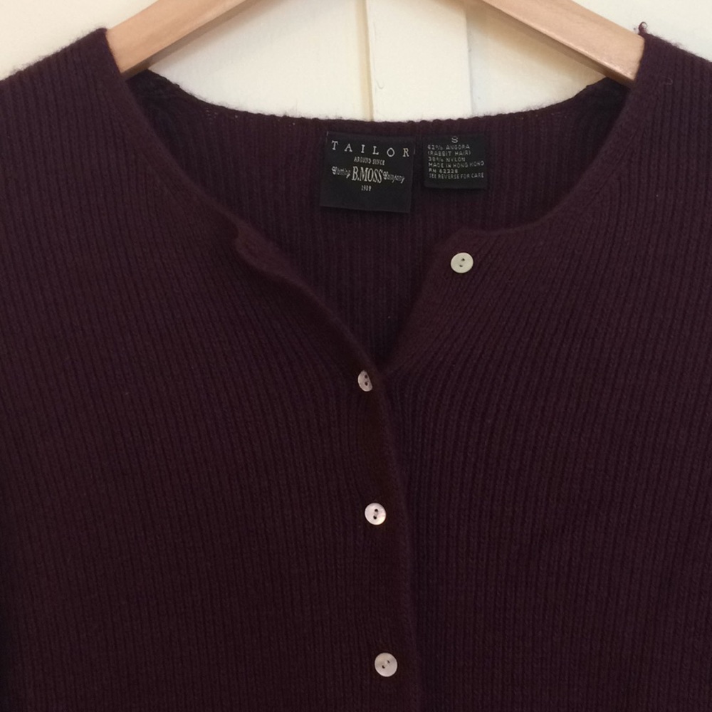Vintage Angora Red Wine Sweater